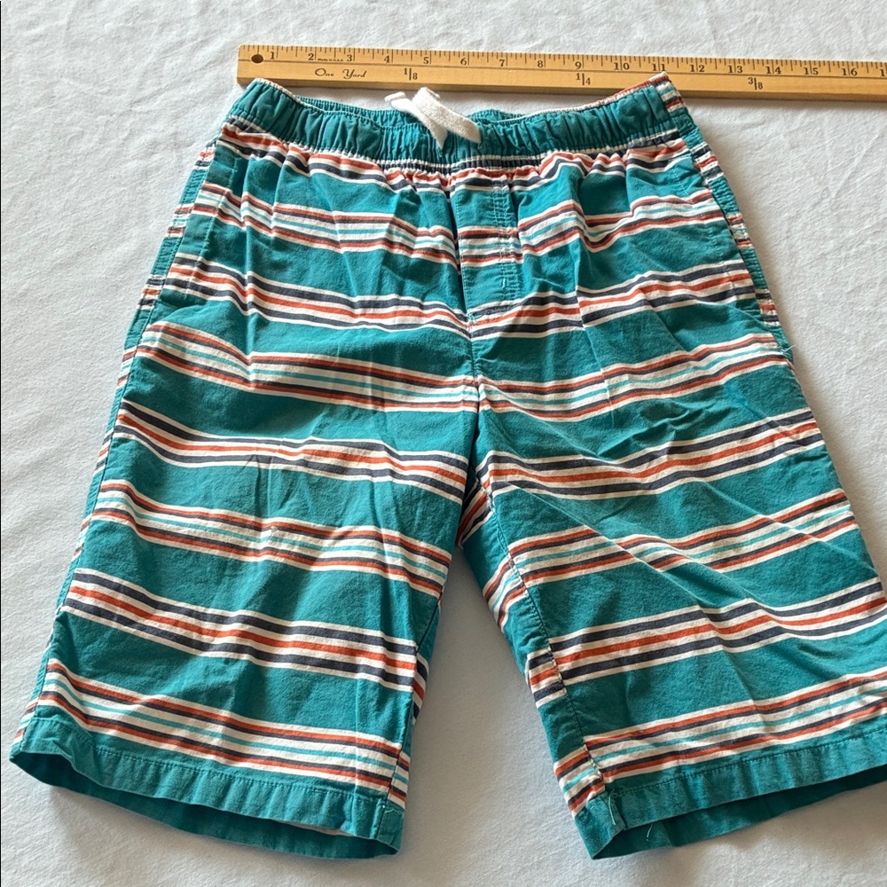 Crazy 8 Teal Striped Kids Shorts Size 10